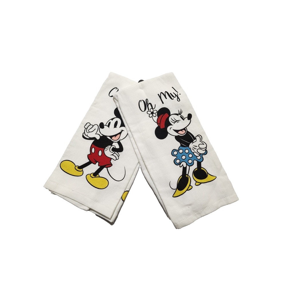 Disney Mickey Mouse &‎ Minnie Mouse 2 Pack Kitchen Towel 16 x 26" New